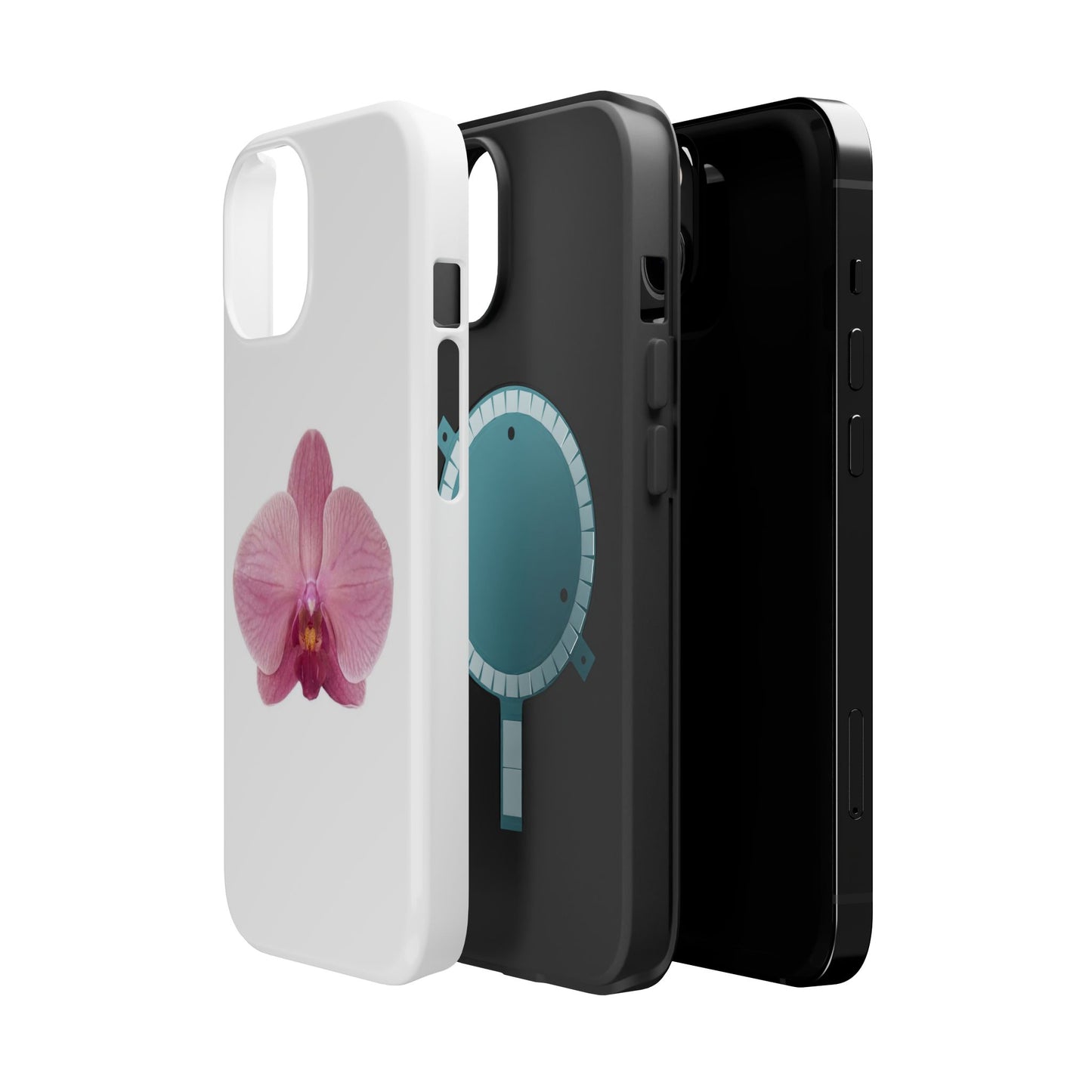 Magnetic IPhone Case, Durable Impact-Resistant Floral Feminine Fashionable Cover, Gift for Her, Protective Smartphone Shell, Trendy