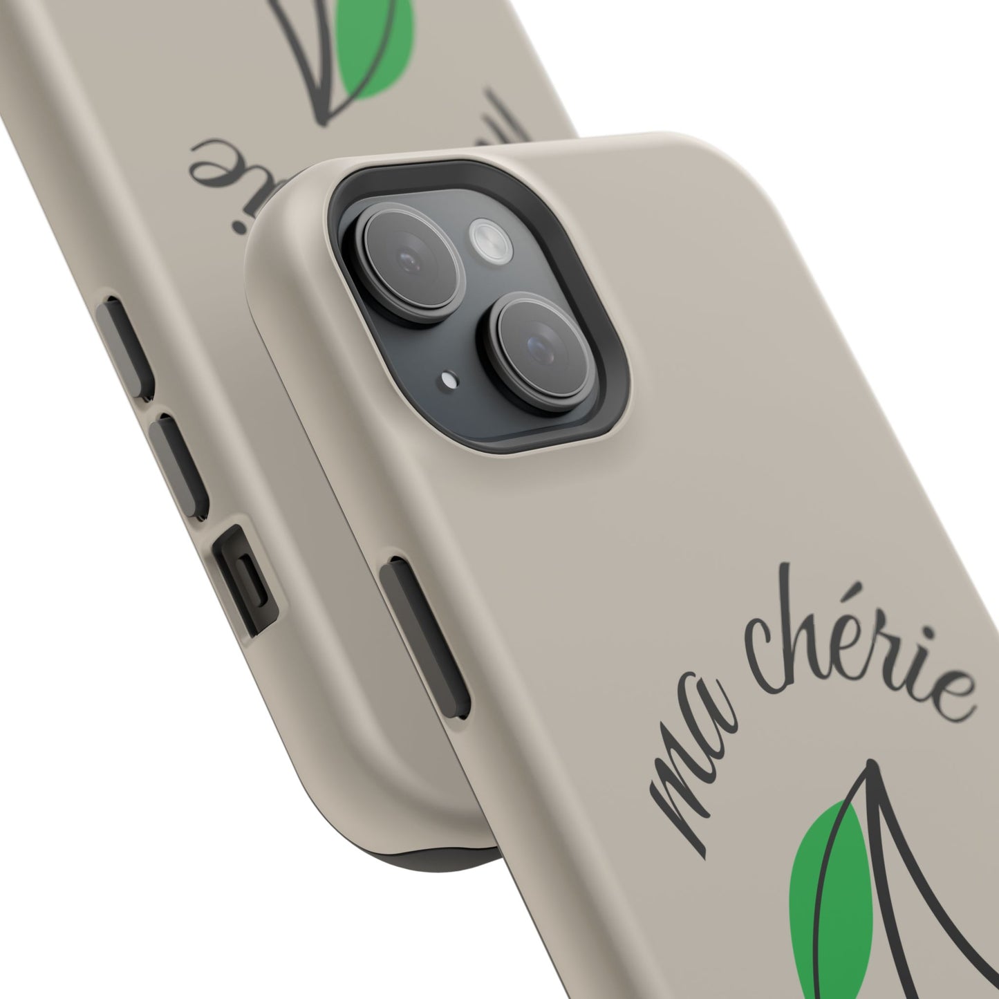 Magnetic IPhone Cases, Cute Cherry Graphic French Inspired, Fashionable Feminine Gift Idea, Durable Impact-Resistant, Fashion Accessory,