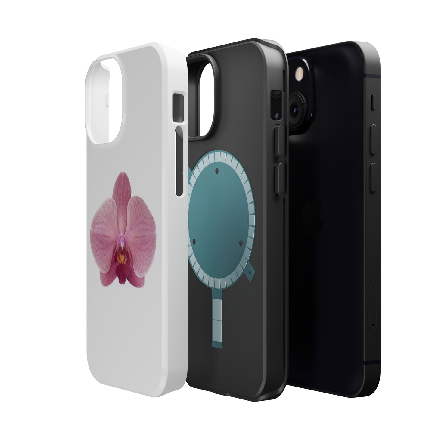 Magnetic IPhone Case, Durable Impact-Resistant Floral Feminine Fashionable Cover, Gift for Her, Protective Smartphone Shell, Trendy