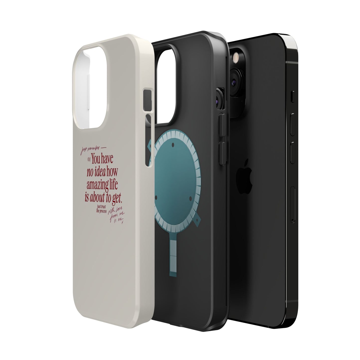 Magnetic IPhone Cases, Motivational Self Love Quote, Fashionable Feminine Gift Idea, Durable Impact-Resistant, Fashion Accessory,