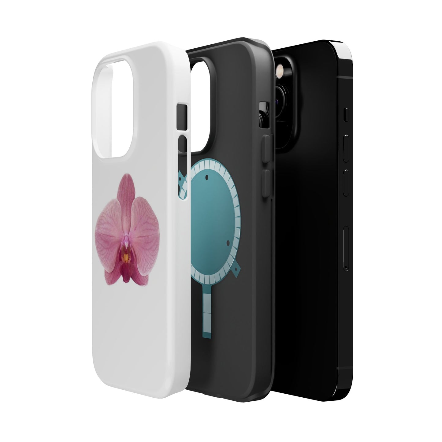 Magnetic IPhone Case, Durable Impact-Resistant Floral Feminine Fashionable Cover, Gift for Her, Protective Smartphone Shell, Trendy