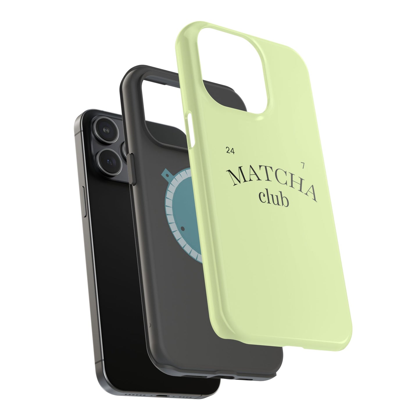 Magnetic IPhone Case, Matcha Coffee Lover, Impact-Resistant Case, Coffee Date Enthusiast, Matcha with Friends, Protective Phone Cover