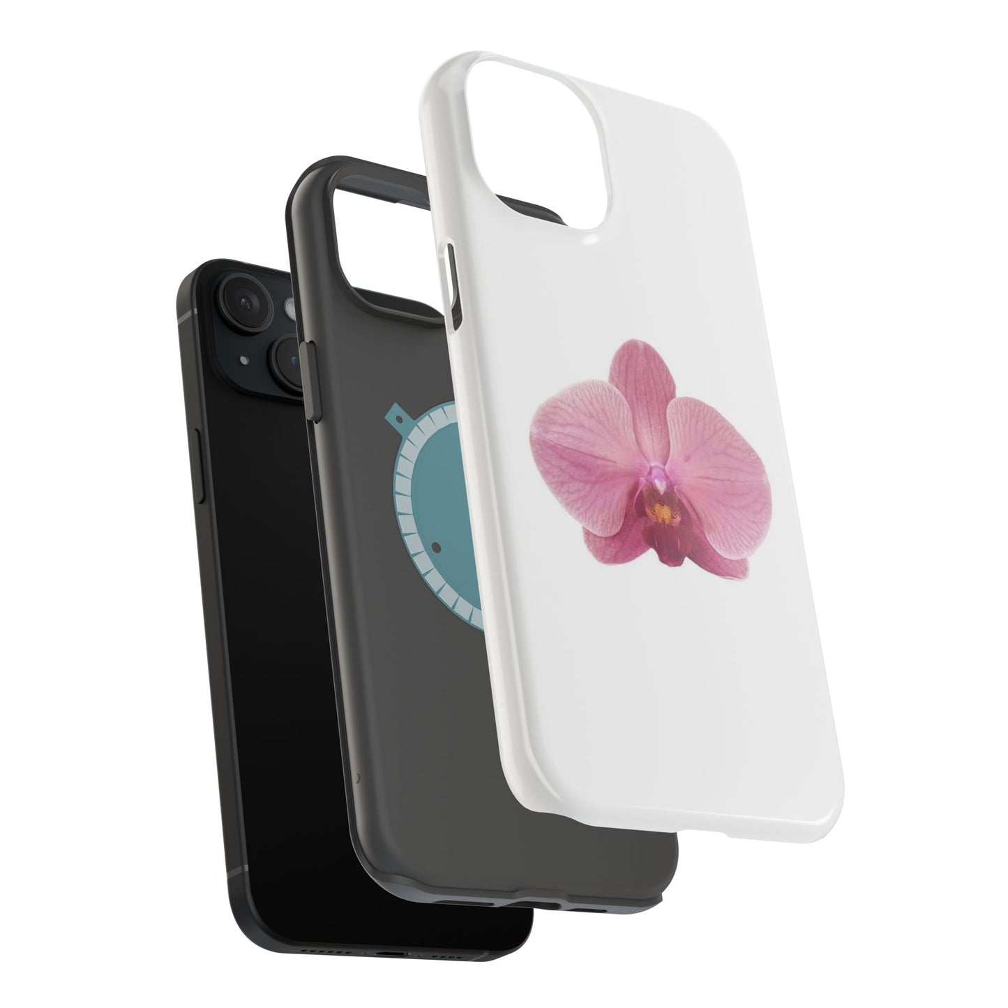 Magnetic IPhone Case, Durable Impact-Resistant Floral Feminine Fashionable Cover, Gift for Her, Protective Smartphone Shell, Trendy