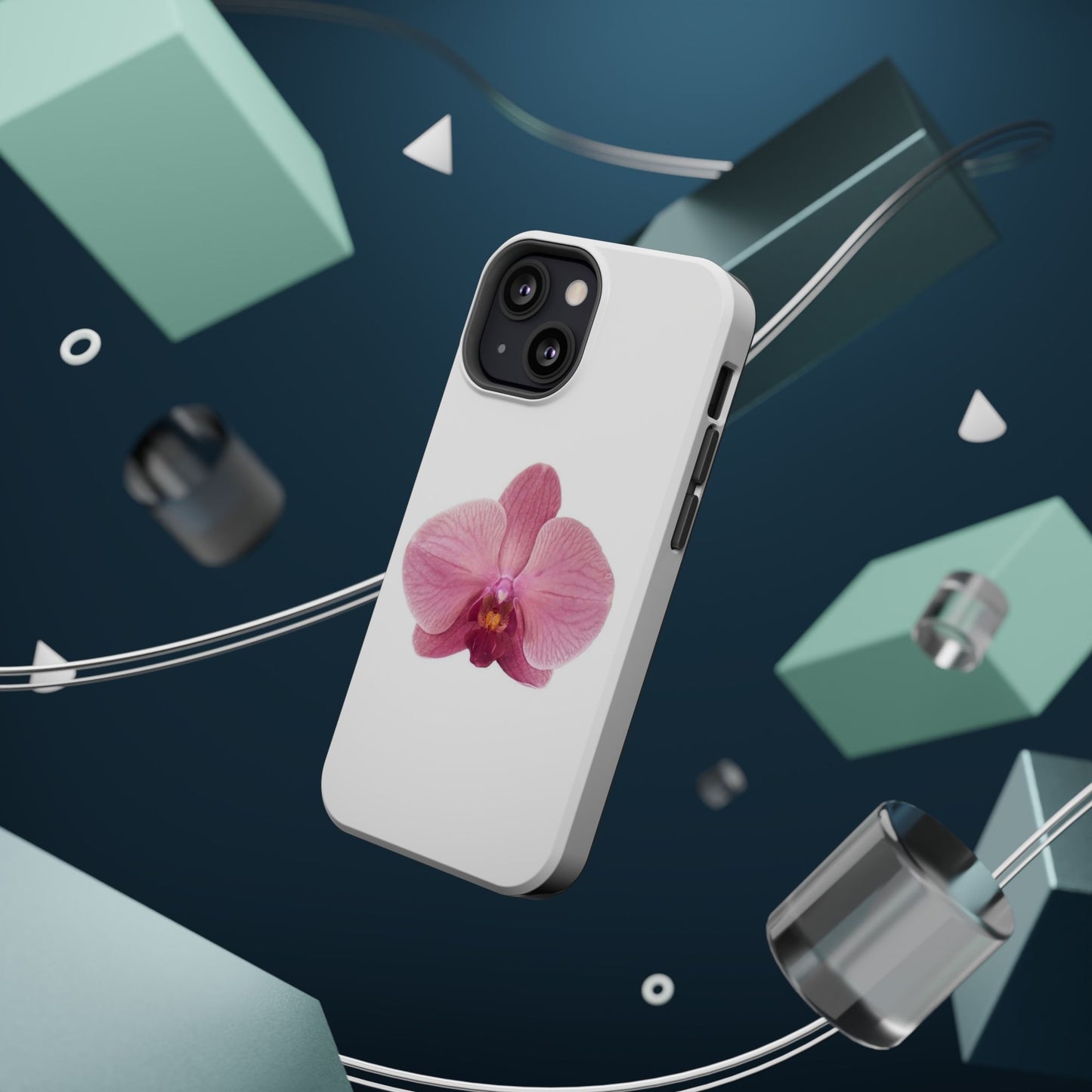 Magnetic IPhone Case, Durable Impact-Resistant Floral Feminine Fashionable Cover, Gift for Her, Protective Smartphone Shell, Trendy