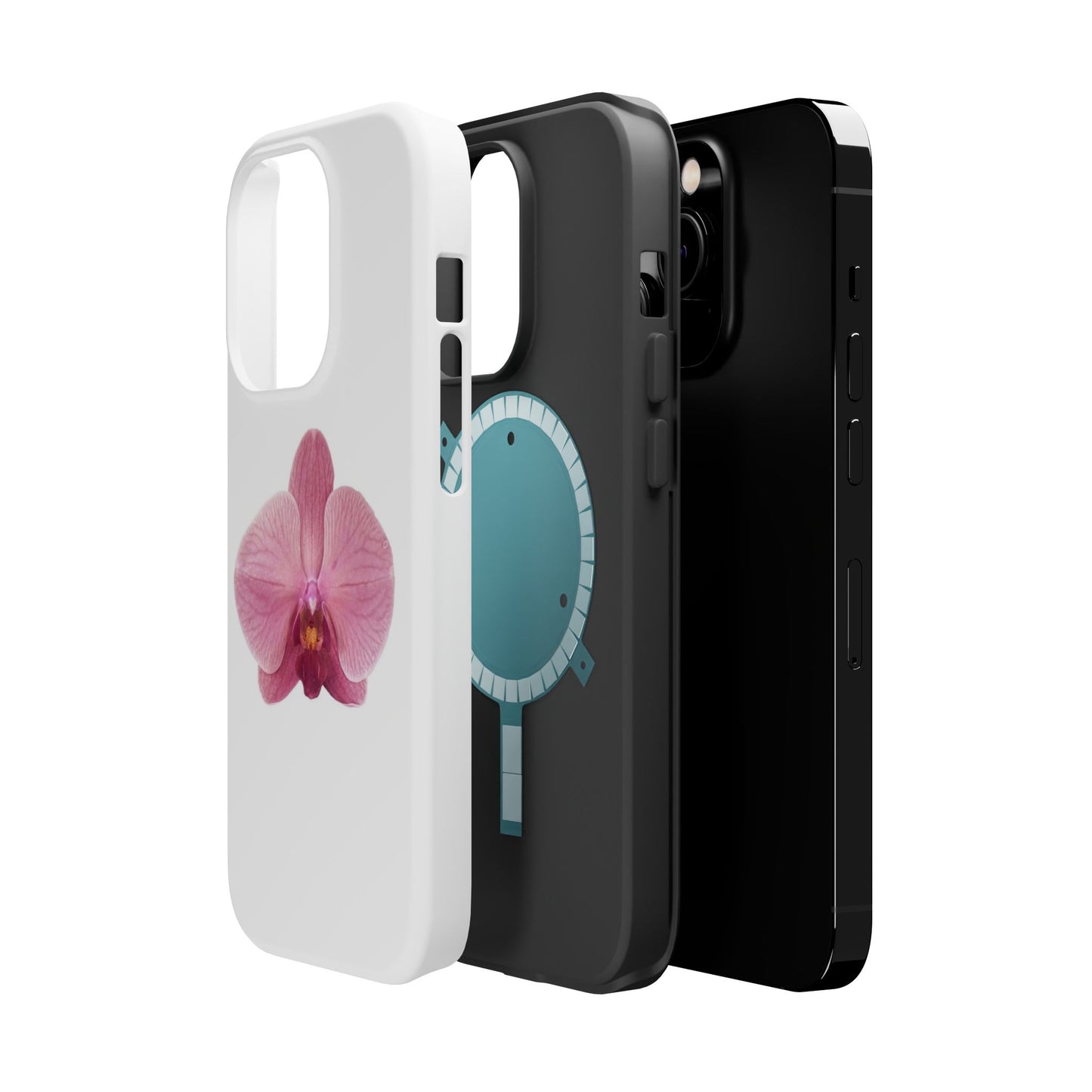 Magnetic IPhone Case, Durable Impact-Resistant Floral Feminine Fashionable Cover, Gift for Her, Protective Smartphone Shell, Trendy