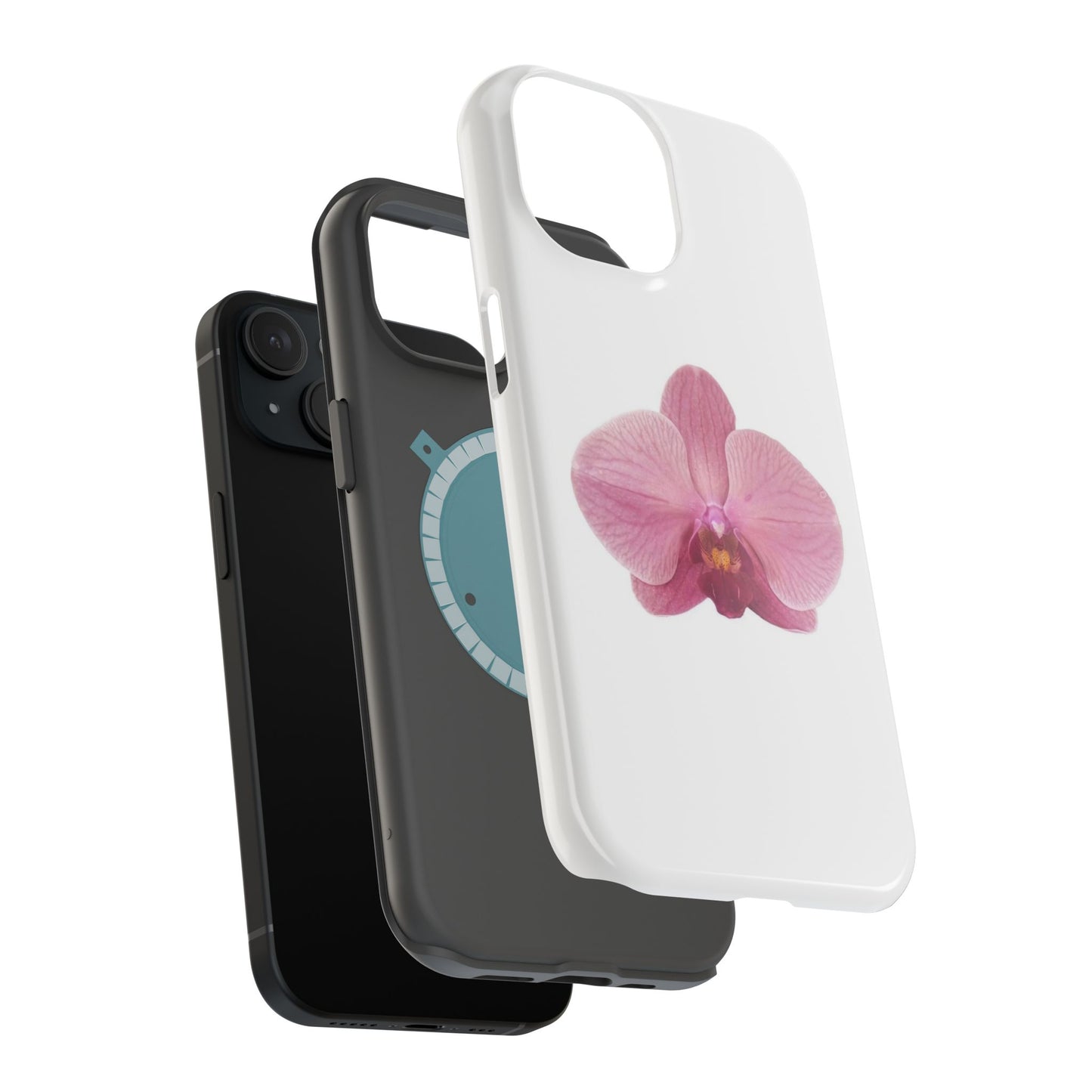 Magnetic IPhone Case, Durable Impact-Resistant Floral Feminine Fashionable Cover, Gift for Her, Protective Smartphone Shell, Trendy