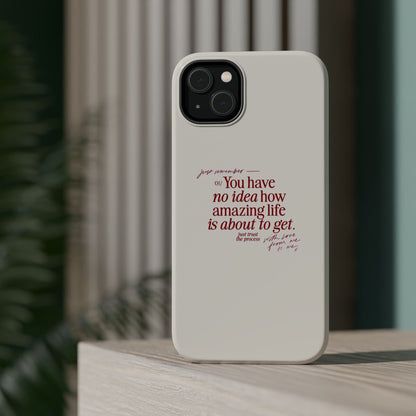 Magnetic IPhone Cases, Motivational Self Love Quote, Fashionable Feminine Gift Idea, Durable Impact-Resistant, Fashion Accessory,