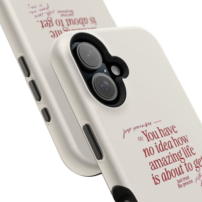 Magnetic IPhone Cases, Motivational Self Love Quote, Fashionable Feminine Gift Idea, Durable Impact-Resistant, Fashion Accessory,