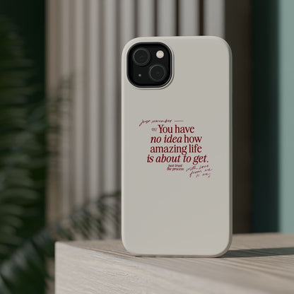 Magnetic IPhone Cases, Motivational Self Love Quote, Fashionable Feminine Gift Idea, Durable Impact-Resistant, Fashion Accessory,