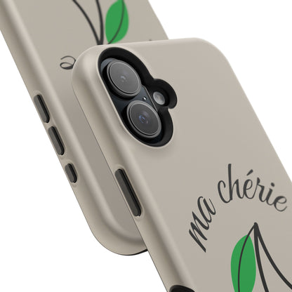 Magnetic IPhone Cases, Cute Cherry Graphic French Inspired, Fashionable Feminine Gift Idea, Durable Impact-Resistant, Fashion Accessory,