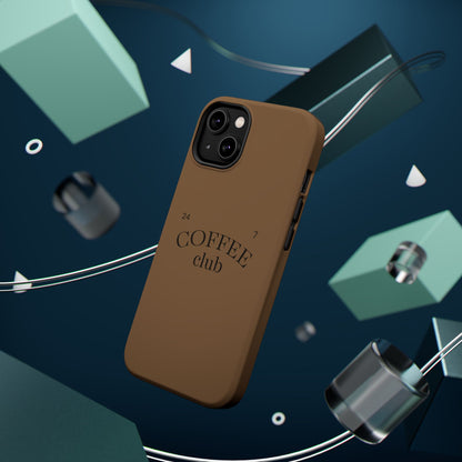 Magnetic iPhone Case, Coffee Lover, Impact-Resistant Case, Coffee Date Enthusiast, Matcha with Friend, Protective Phone Cover